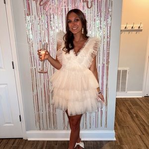 Poofy Tulle Blush Dress